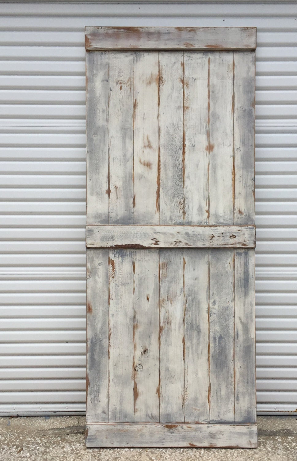 Custom Vertical Plank Sliding Barn Door, Shabby Chic Style