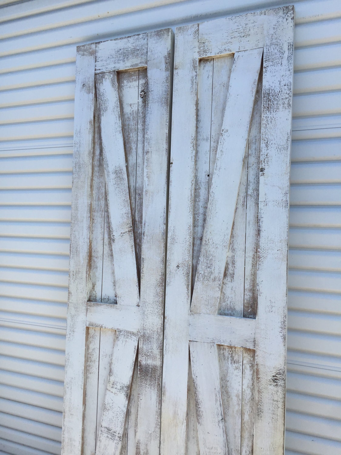 British Brace Barn Door, Shabby Chic Bi-fold, Hinged