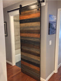 Custom Multi-Stain Horizontal Plank Sliding Barn Door