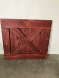 Custom Barn Door Baby Gate, Rustic Puppy Gate, Stained Wood