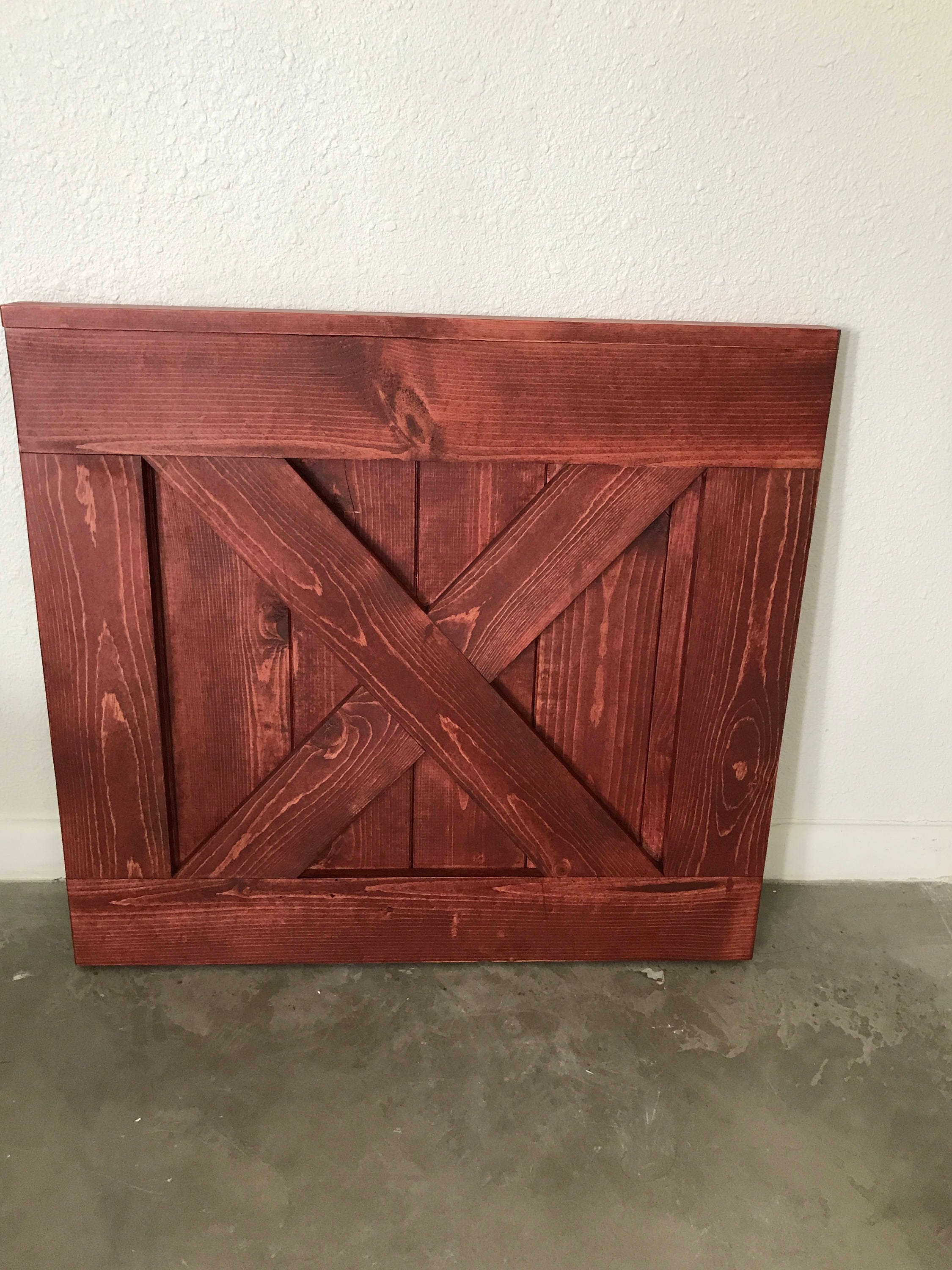 Custom Barn Door Baby Gate, Rustic Puppy Gate, Stained Wood