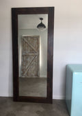 Mirrored Framed Sliding Barn Door, Custom Mirror