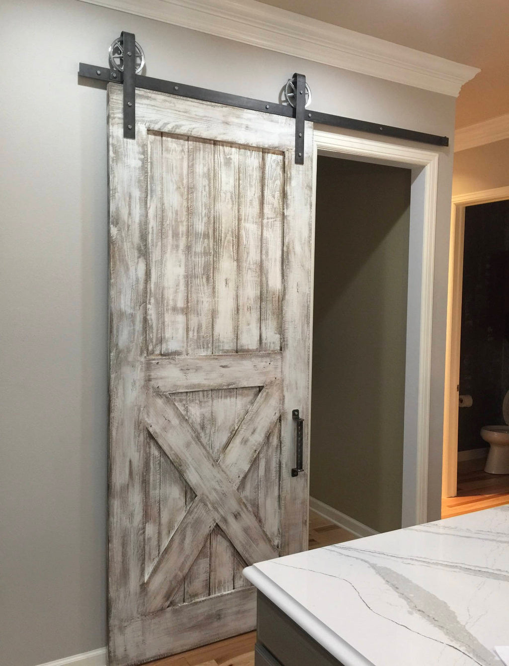 Custom Bottom X Sliding Barn Door