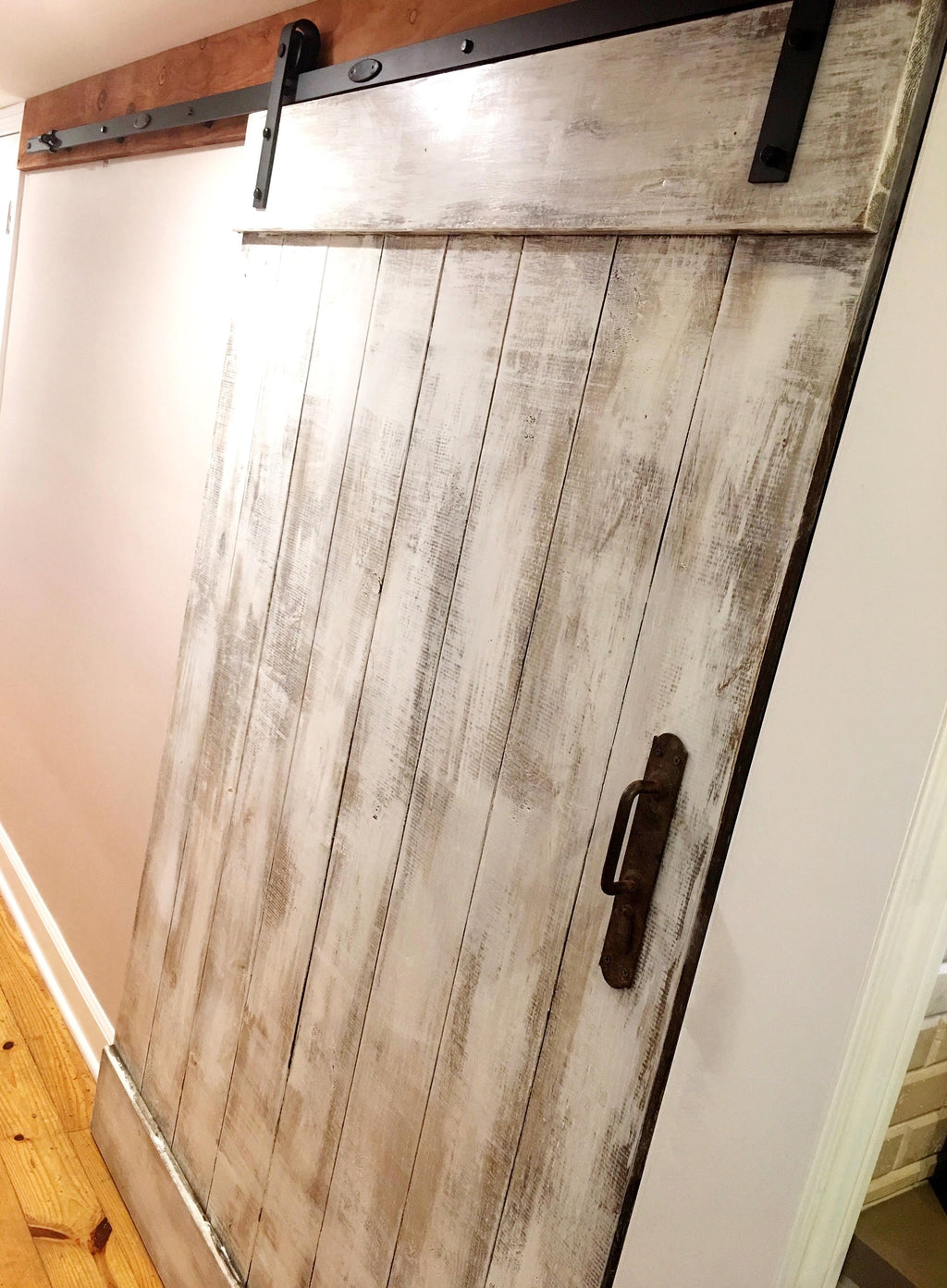 Custom White Shabby Chic Sliding Barn Door