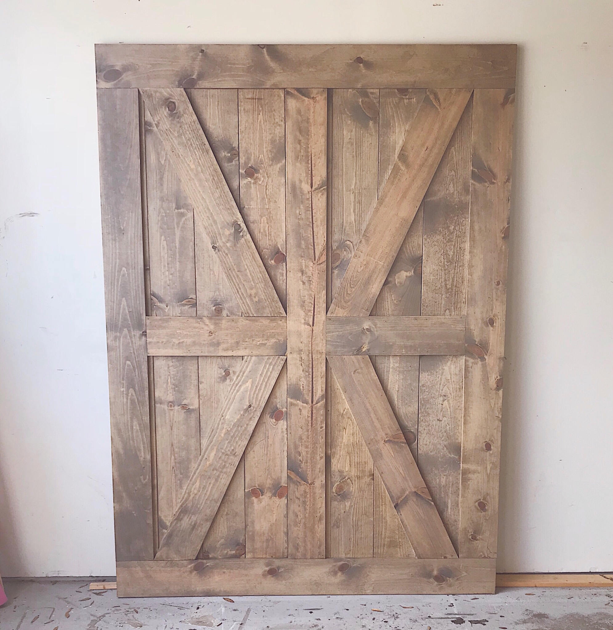 Custom Double British Brace Sliding Barn Door