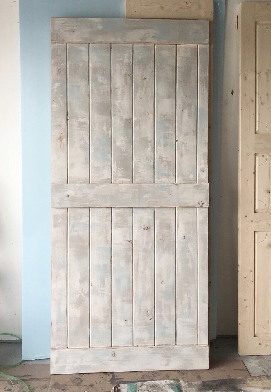Coastal Farmhouse Plank Custom Barn Door
