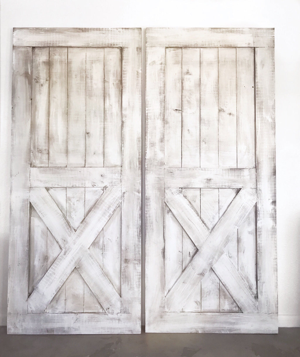 Custom Shabby Chic Bottom X Barn Door