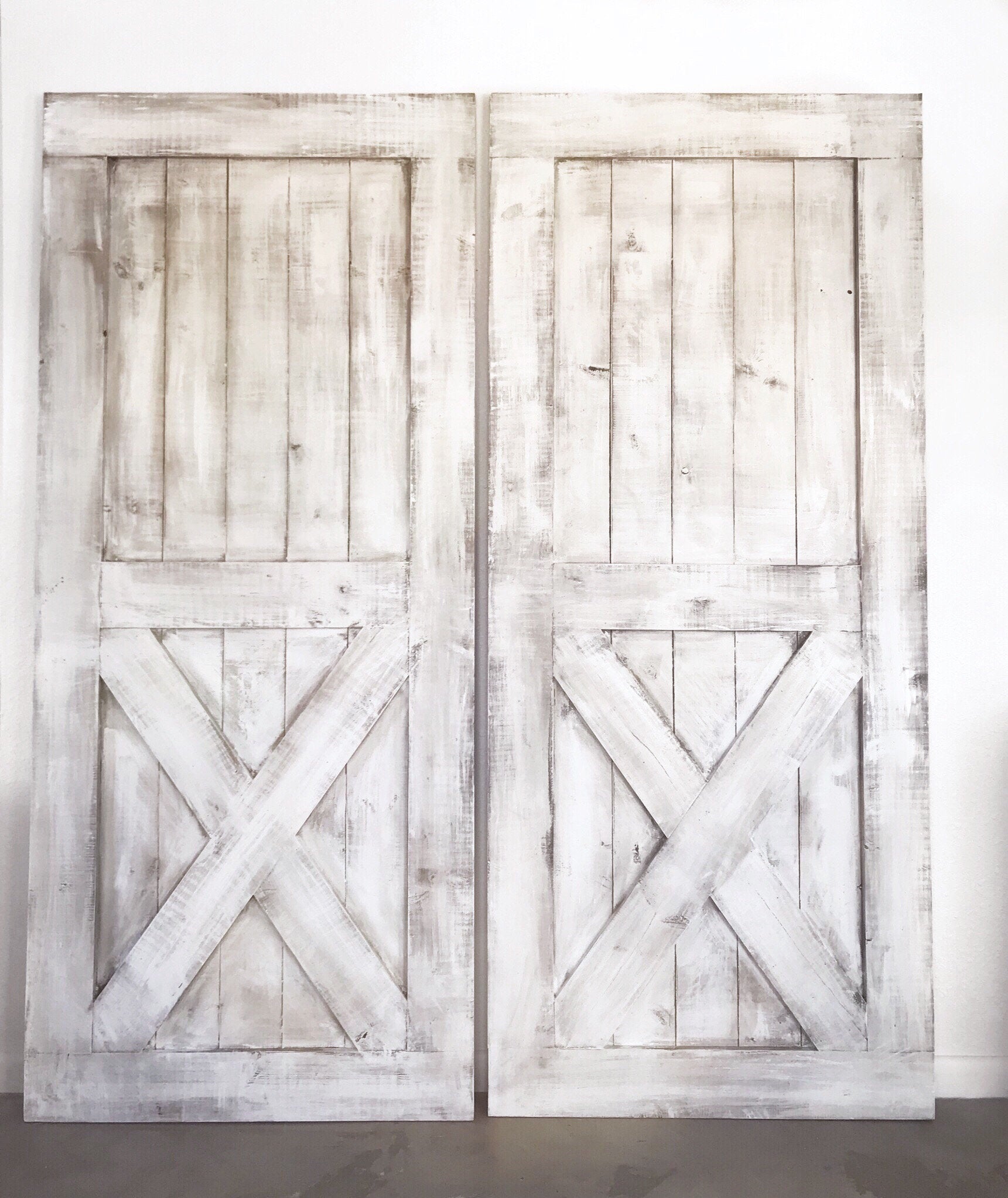 Custom Shabby Chic Bottom X Barn Door
