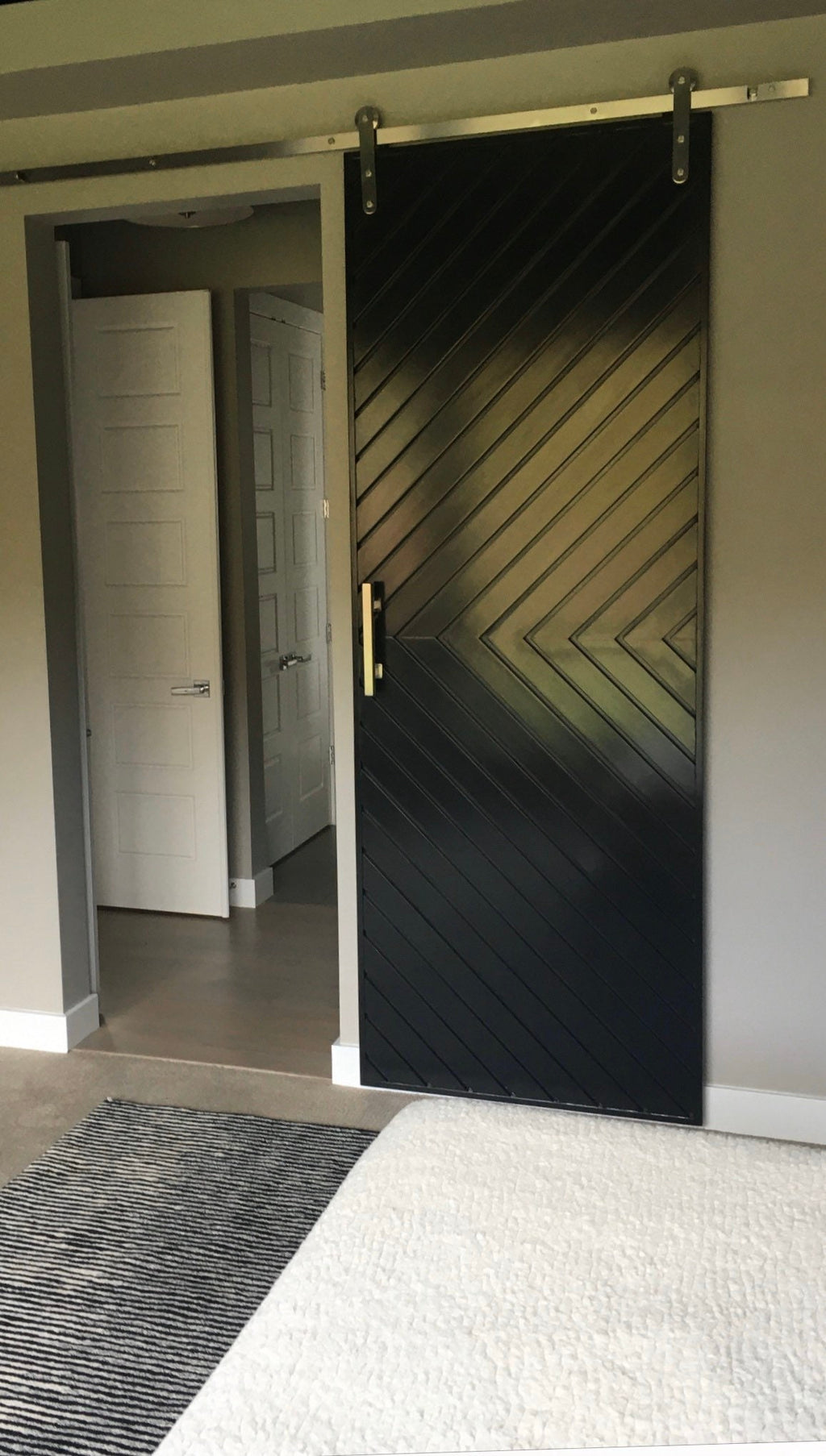 Custom Modern Chevron Barn Door, Farmhouse Style