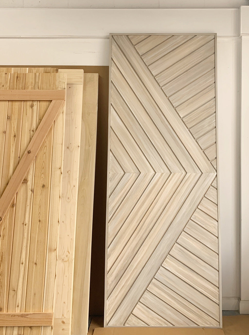 Custom Chevron Barn Door: Modern Farmhouse Style