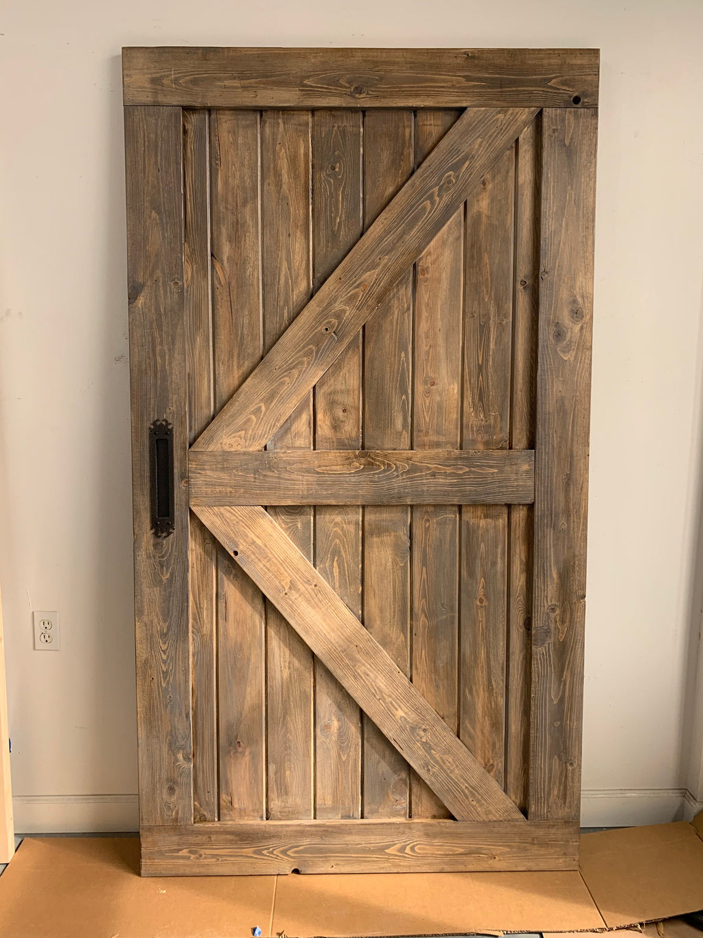 Custom K Style British Brace Sliding Barn Door
