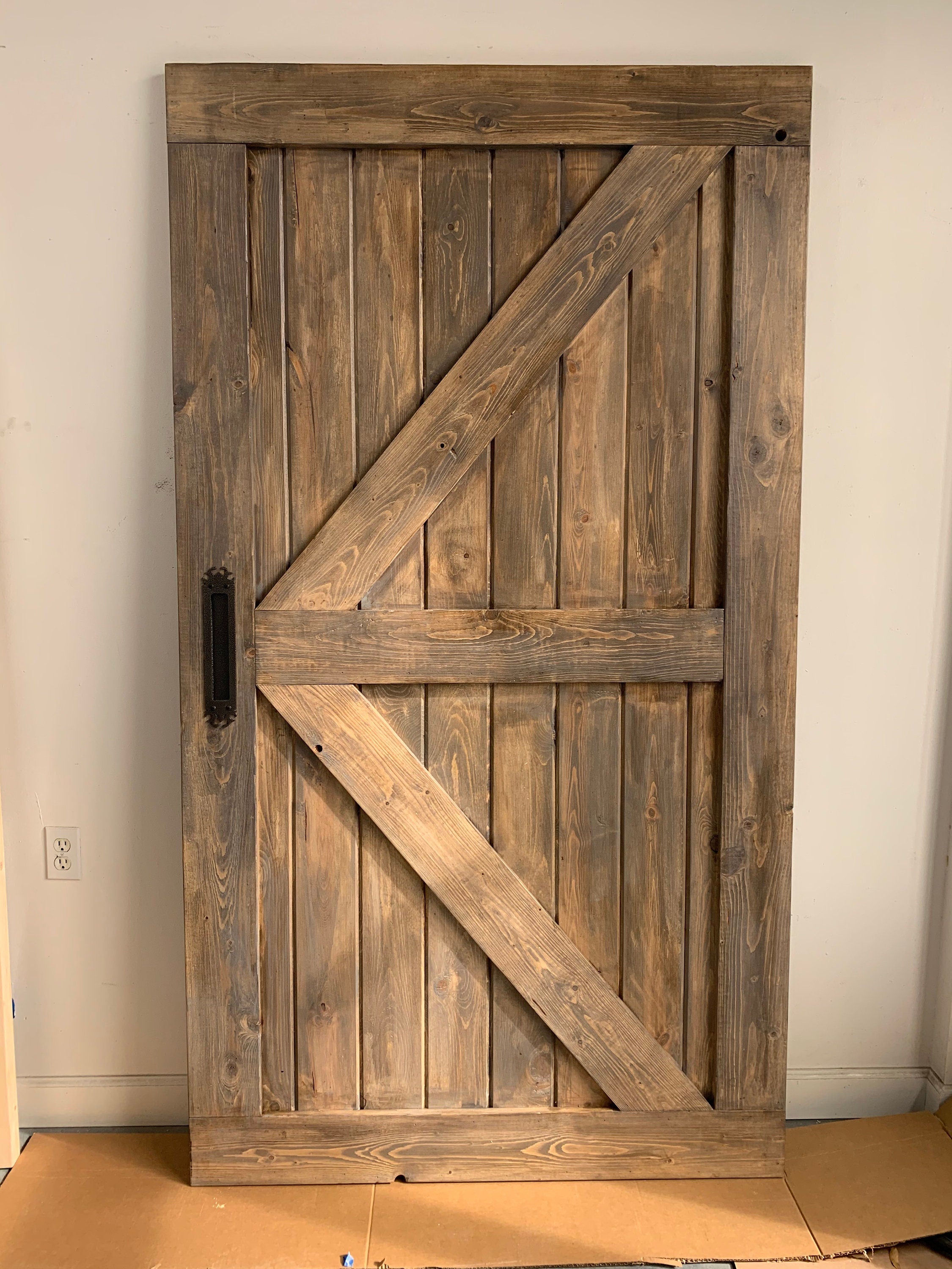 Custom K Style British Brace Sliding Barn Door
