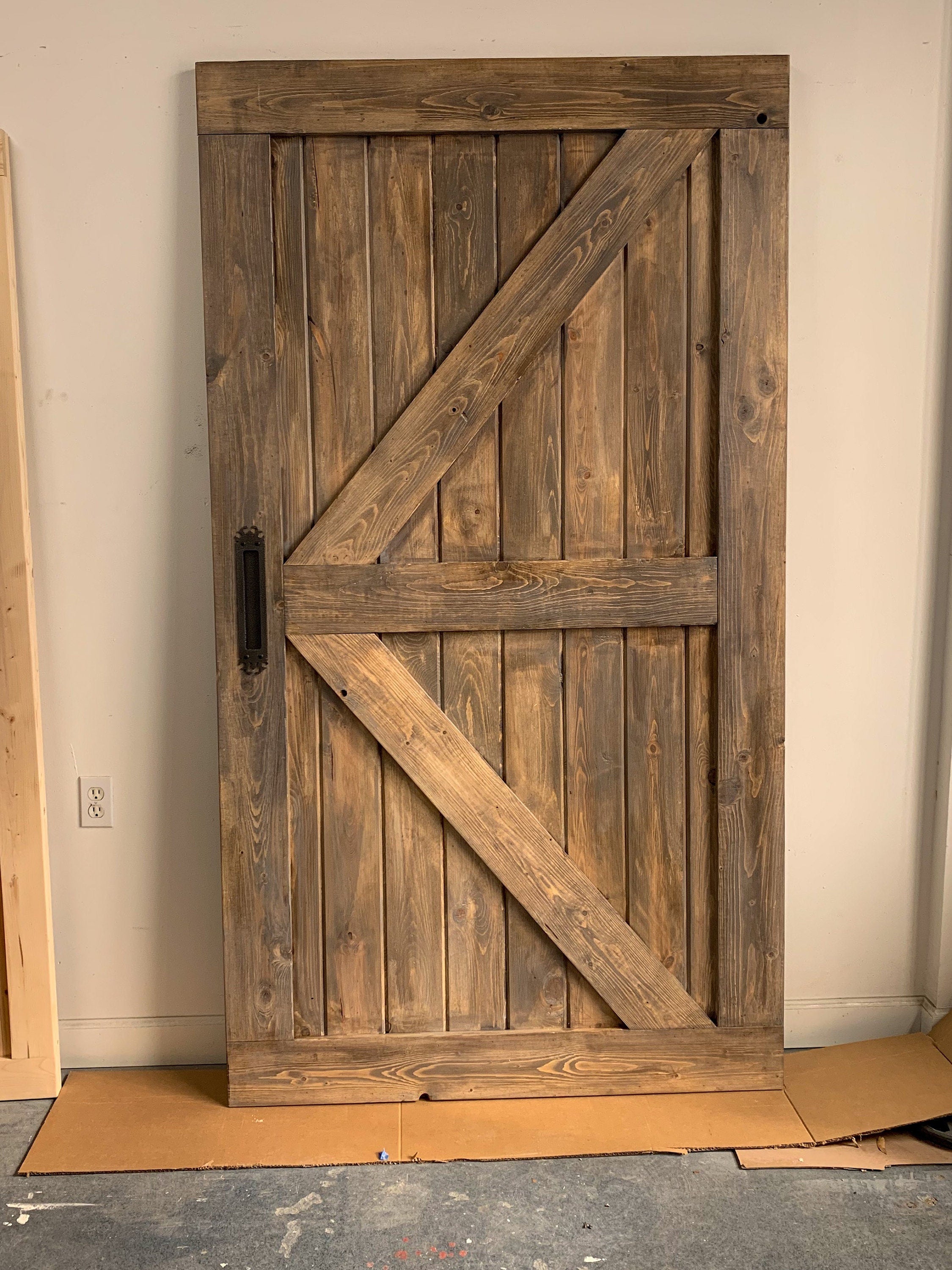 Custom K Style British Brace Sliding Barn Door
