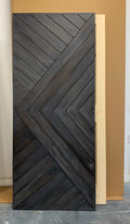 Chevron Barn Door, Modern Aztec Design, Custom Stain Finish