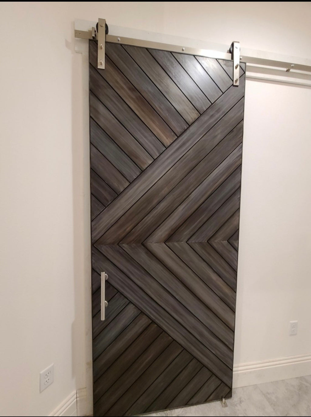 Custom Chevron Barn Door, Modern Arrow Design