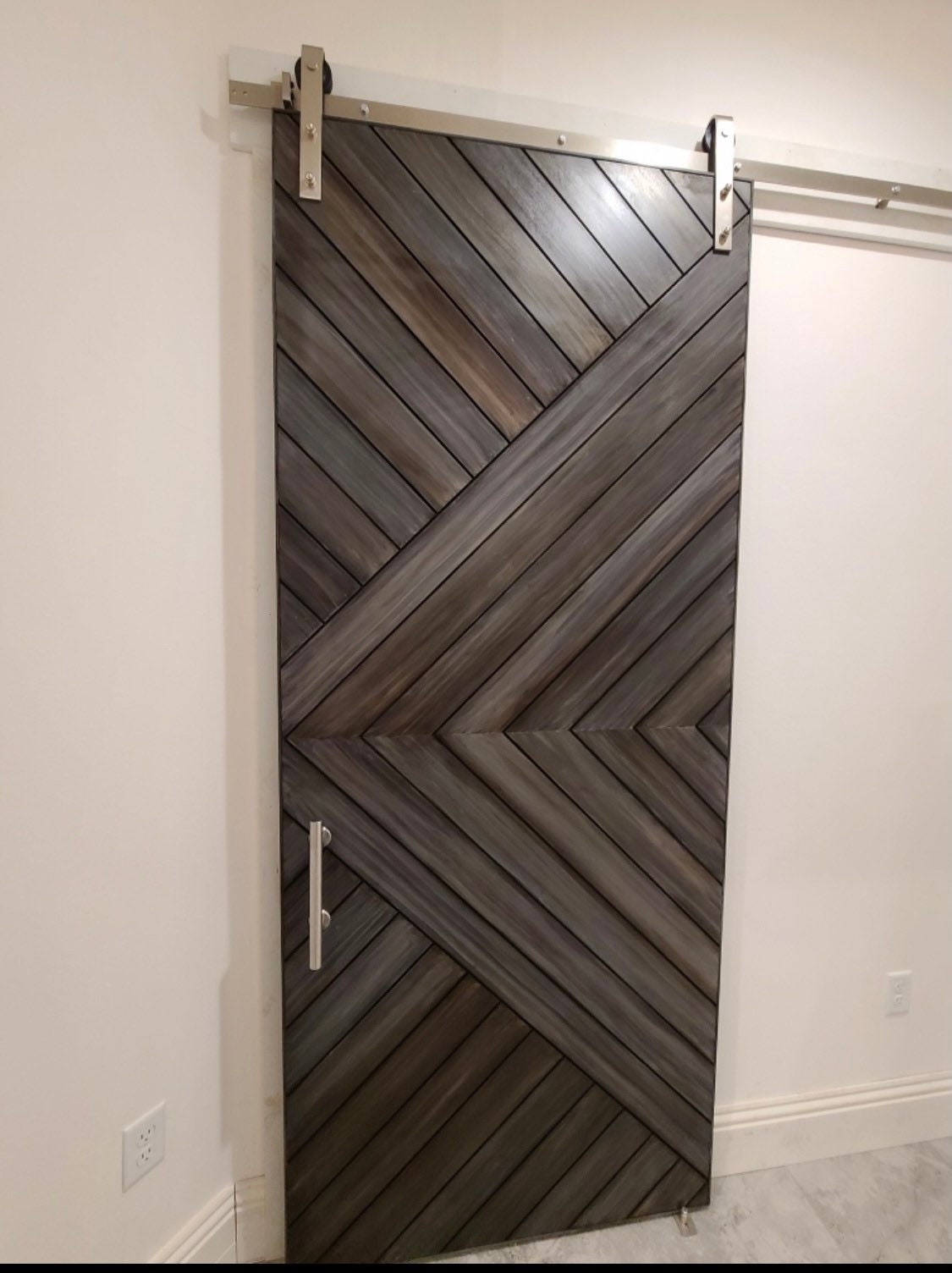 Custom Chevron Barn Door, Modern Arrow Design