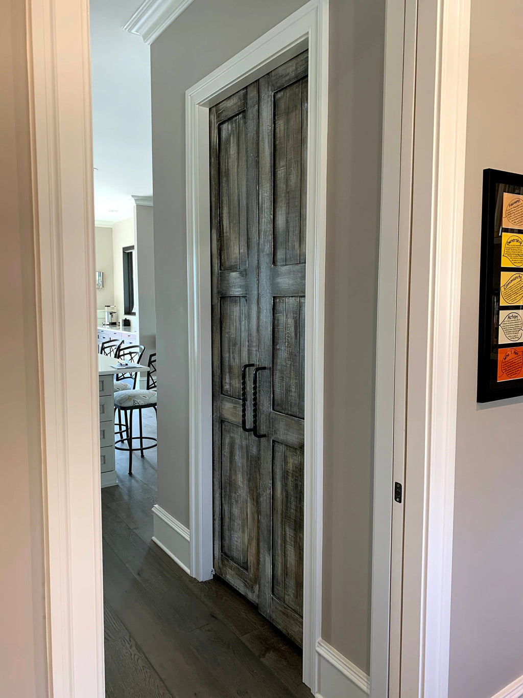 Custom Painted Pantry Door, Antique French Country Style