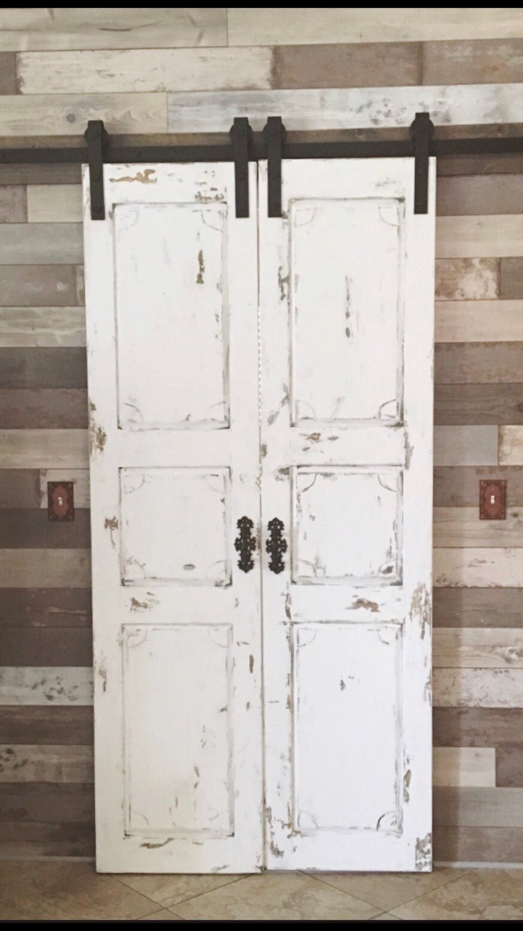 Custom Vintage Style Barn Door, Hand Painted Replica