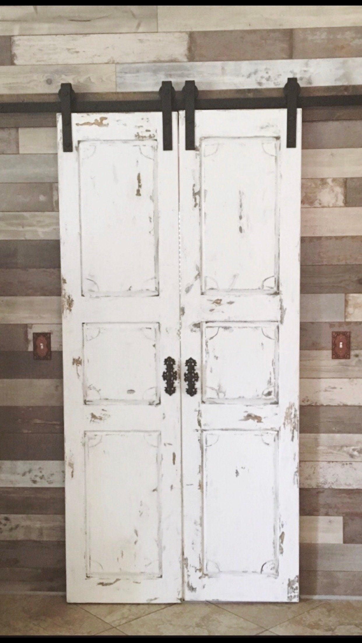 Custom Vintage Style Barn Door, Hand Painted Replica