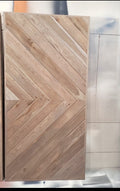 Custom Chevron Arrow Barn Door, Natural Wood