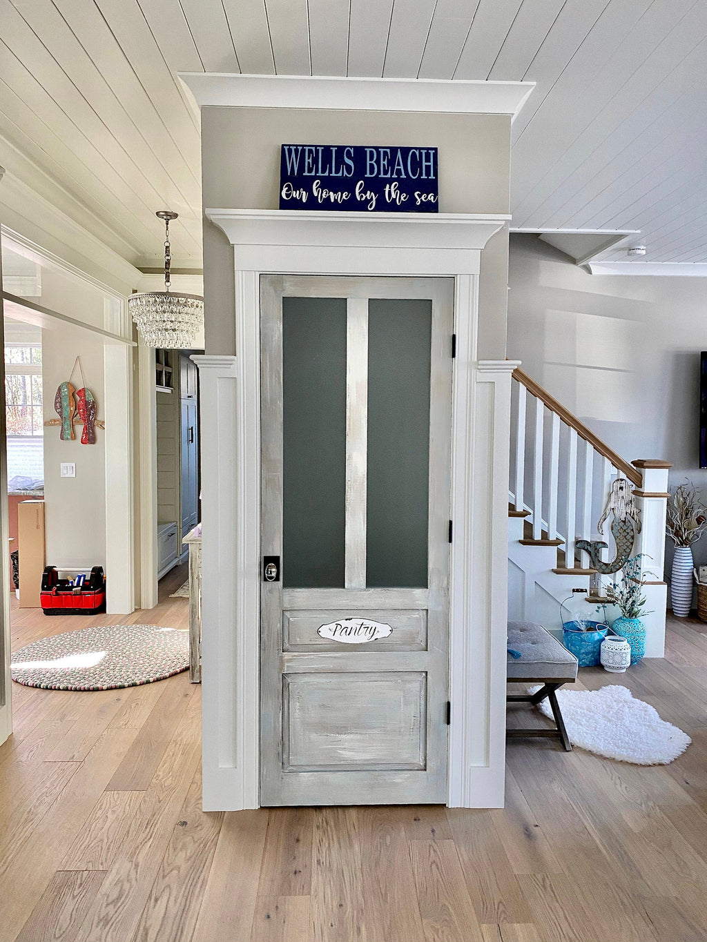 Custom Glass Hinged Door, Raised Panel Door