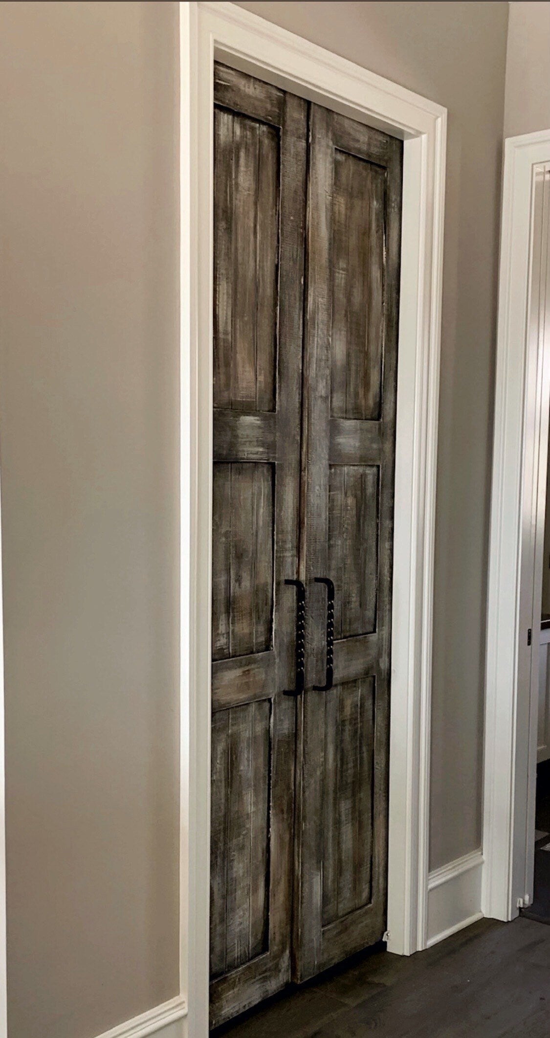 Custom Painted Pantry Door, Antique French Country Style