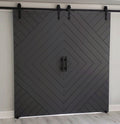Custom Painted Chevron Barn Door, Aztec Design