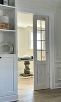 8 Lite Glass French Door, Shaker Style Panel