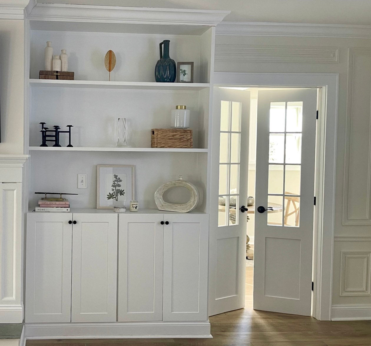 Custom Glass French Door, Solid Wood Eight Lite Door