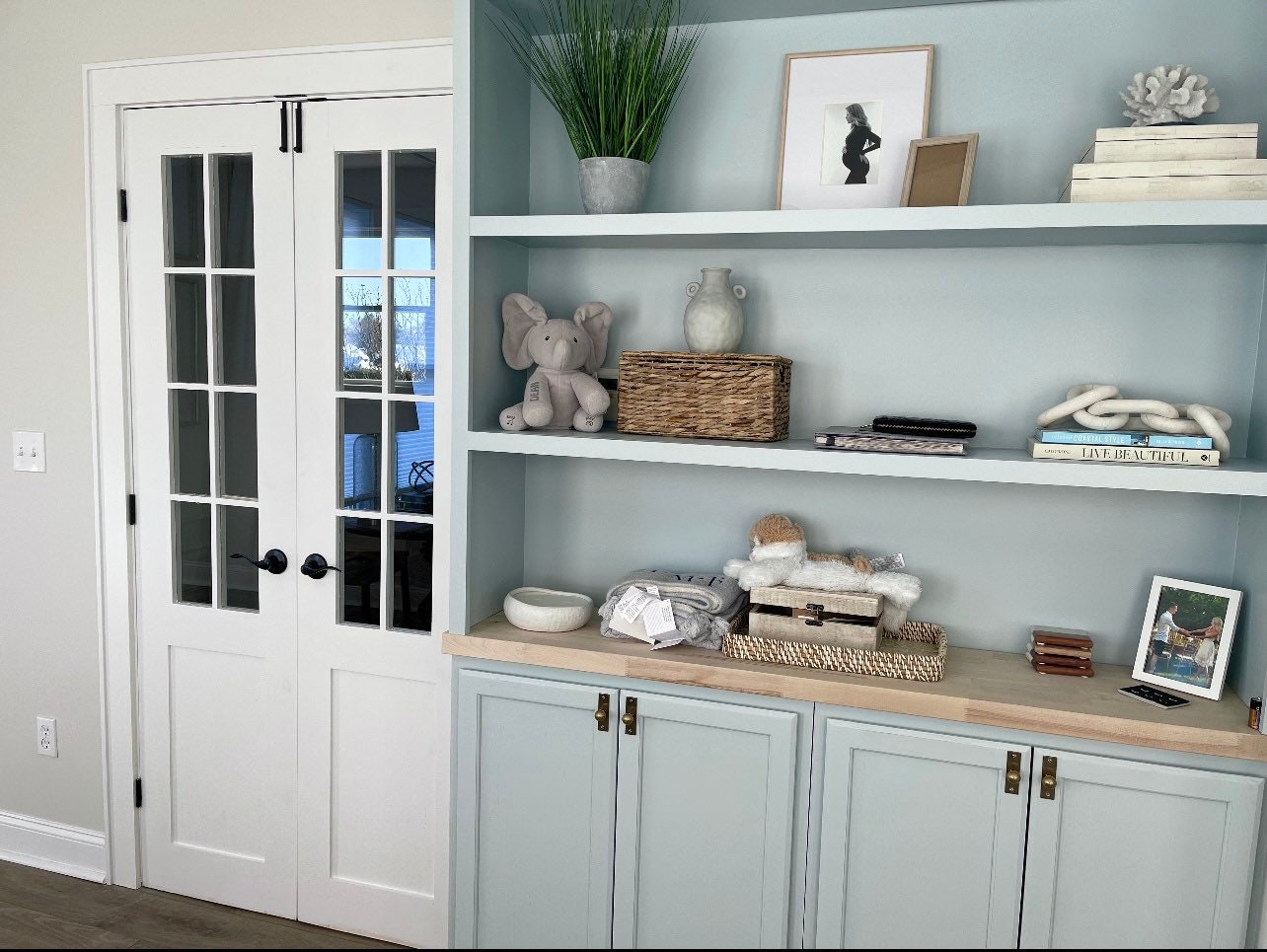 Custom Glass French Door, Solid Wood Eight Lite Door