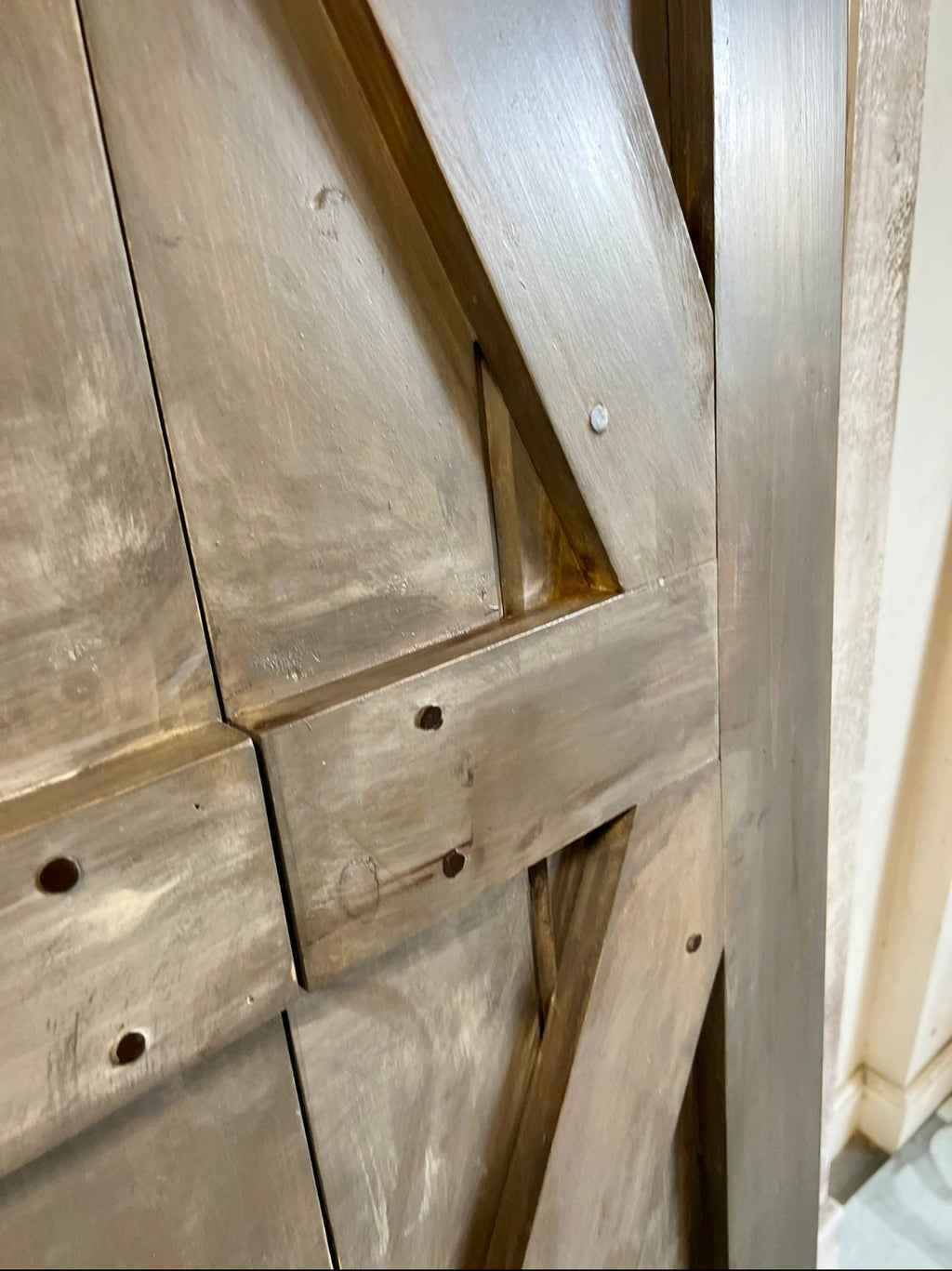 Custom Solid Wood Bi-Fold Barn Door