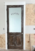 Custom Solid Wood Pantry Door, Raised Panel, Half Lite