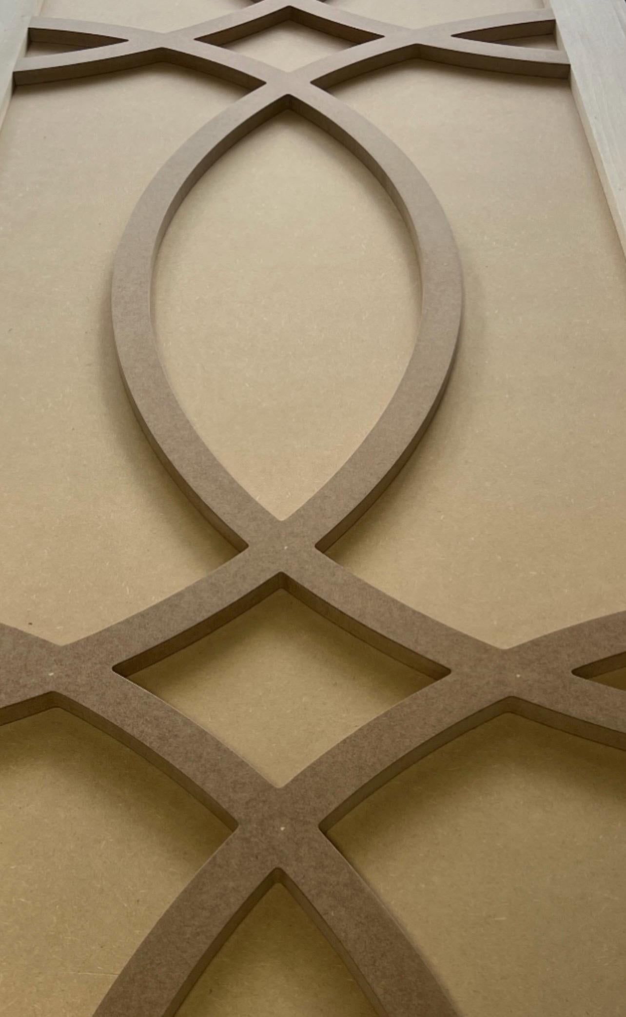 Custom Scroll Sliding Barn Door, Swirl Design Door