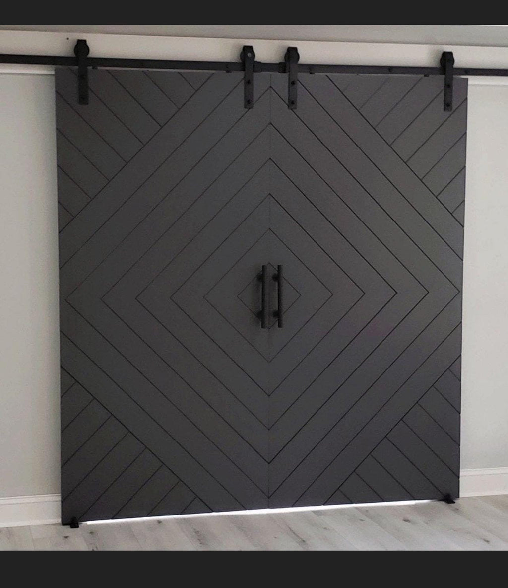 Custom Painted Chevron Door, Solid Wood Aztec Design