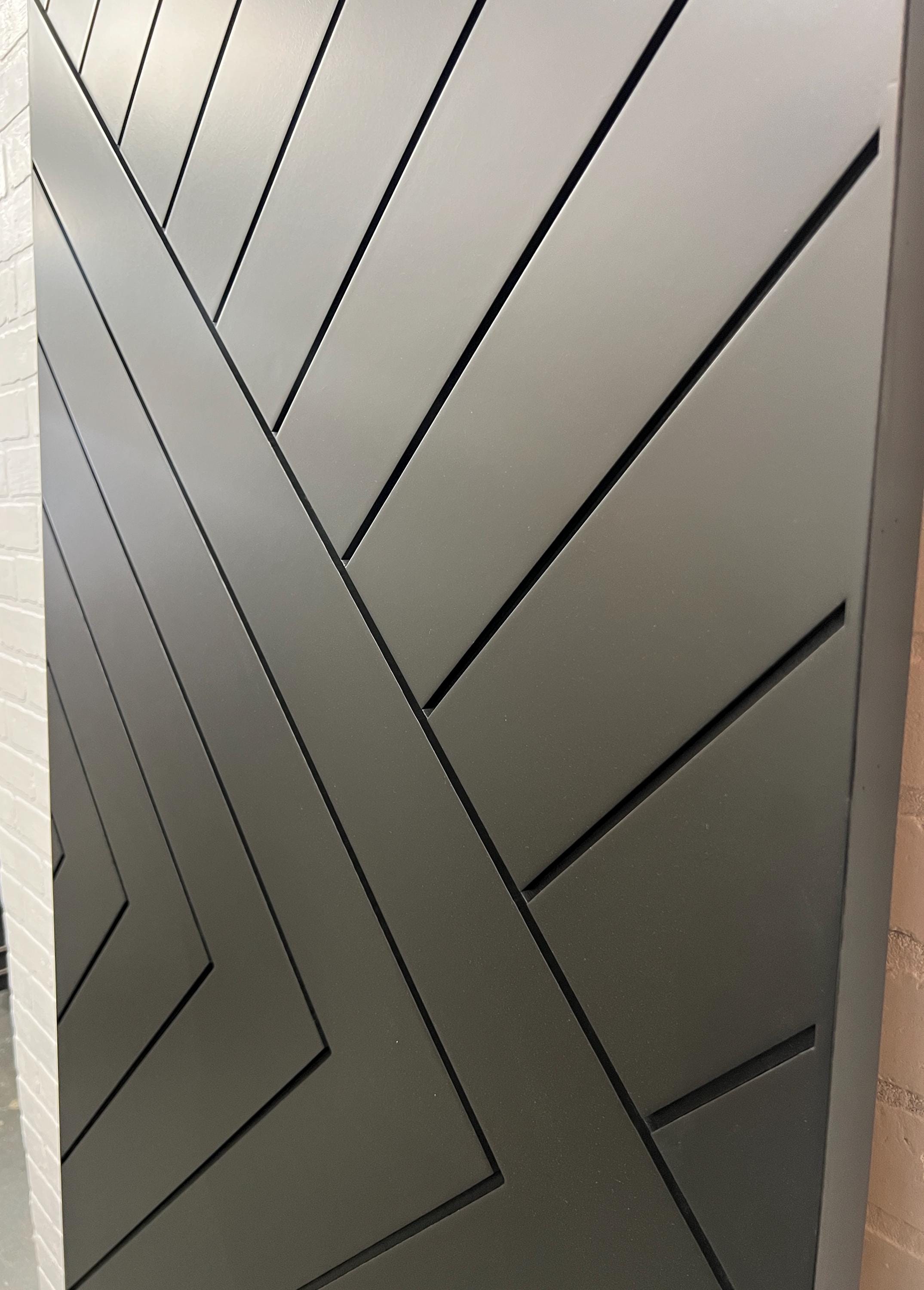 Custom Painted Chevron Door, Solid Wood Aztec Design
