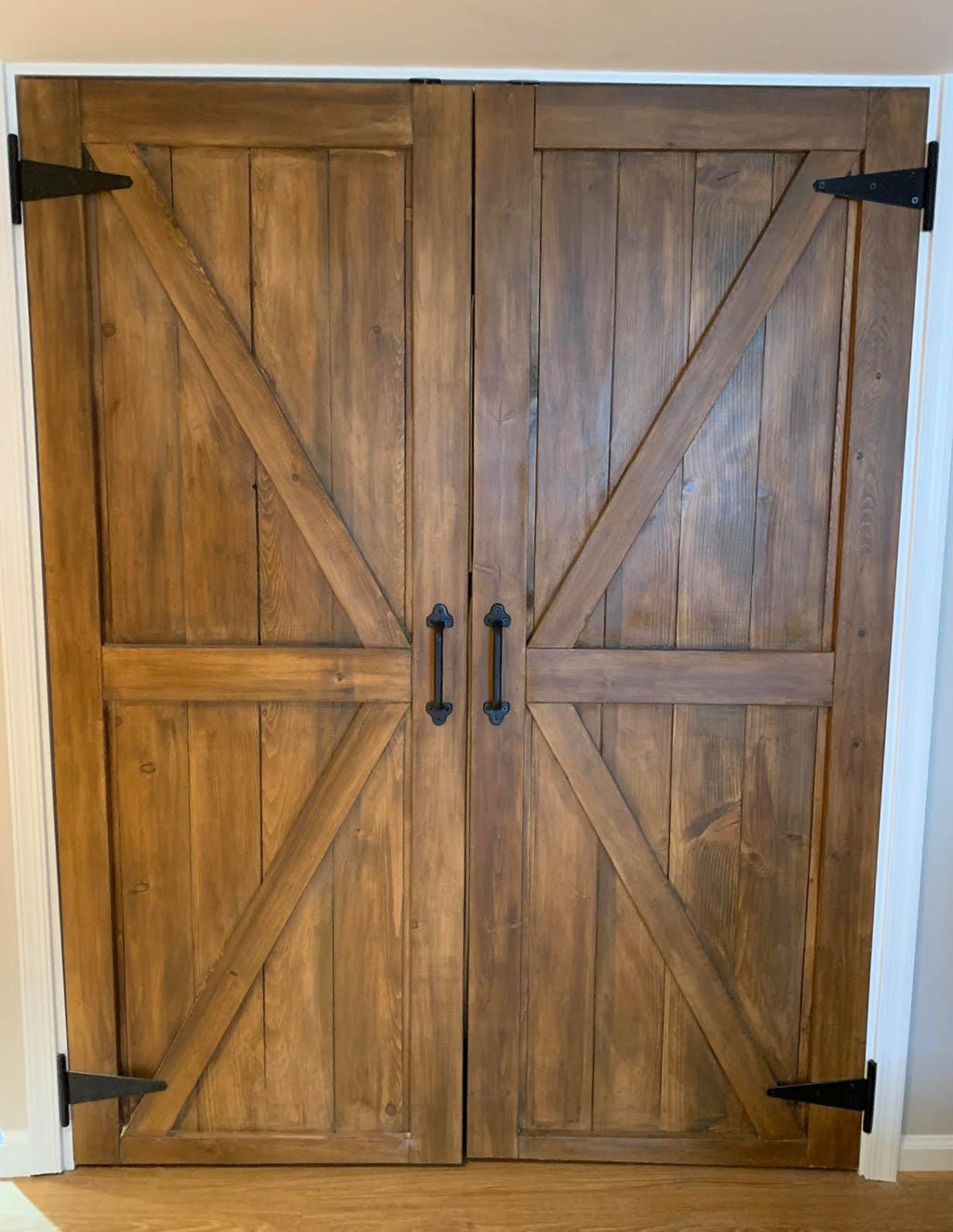 British Brace Barn Door, Shabby Chic Bi-fold, Hinged