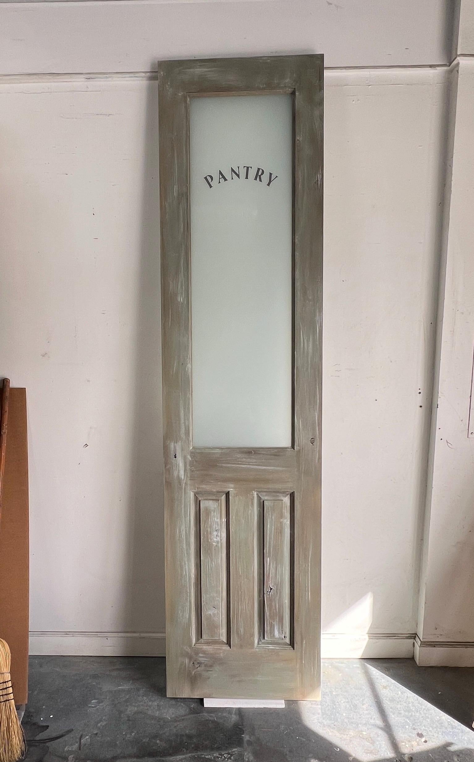 Custom Solid Wood Pantry Door, Raised Panel, Half Lite