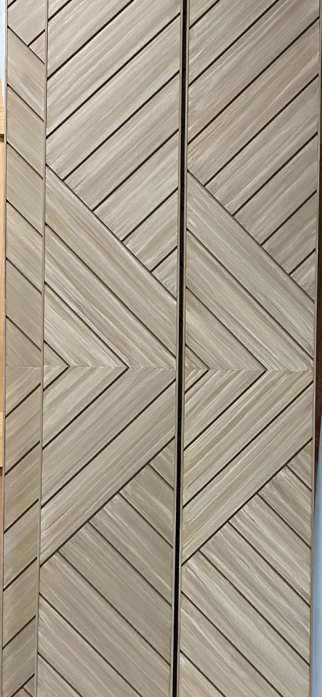 Custom Chevron Barn Door: Modern Farmhouse Style