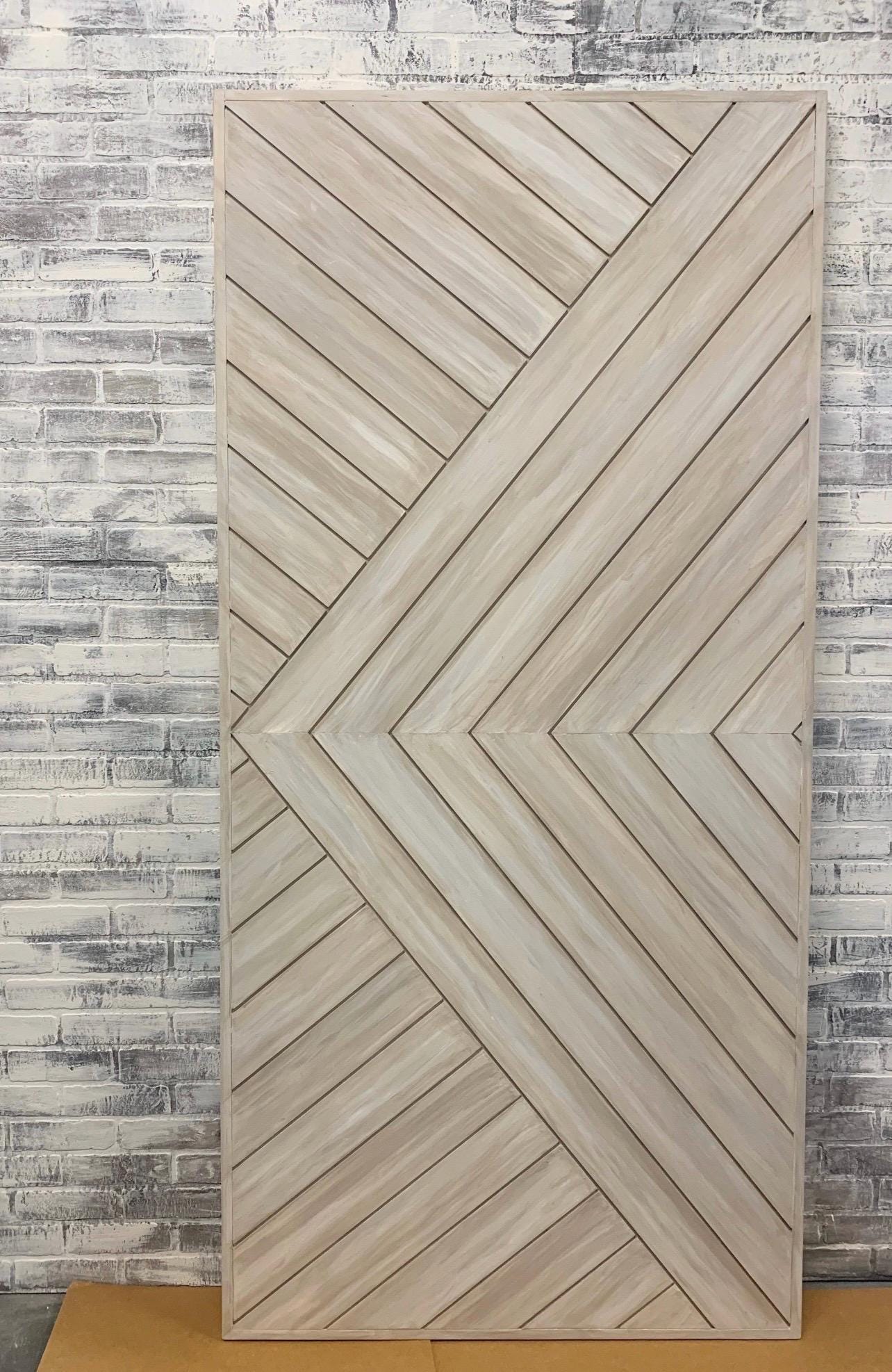 Custom Chevron Barn Door: Modern Farmhouse Style