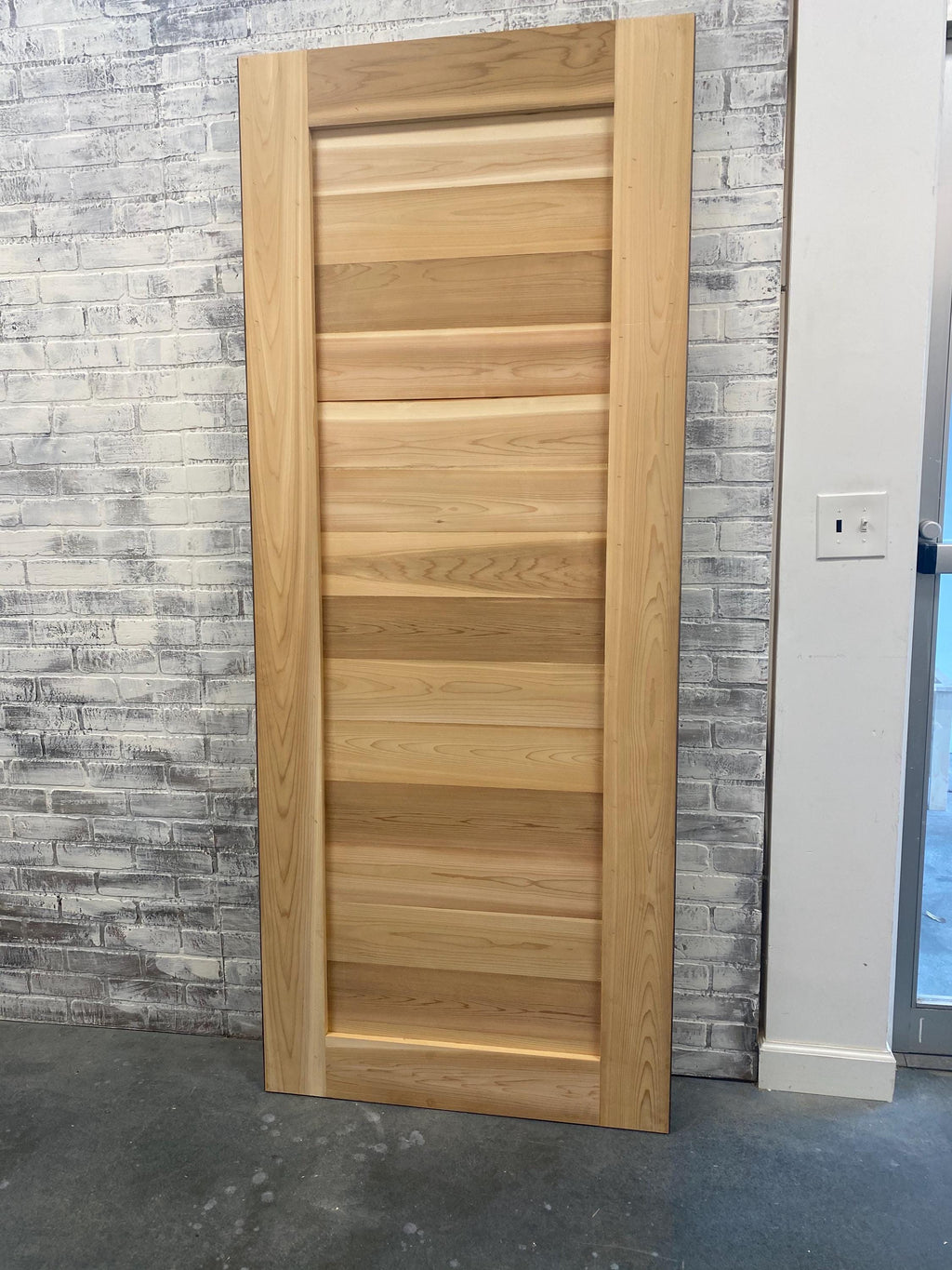 Rustic Cedar Horizontal Plank Sliding Barn Door