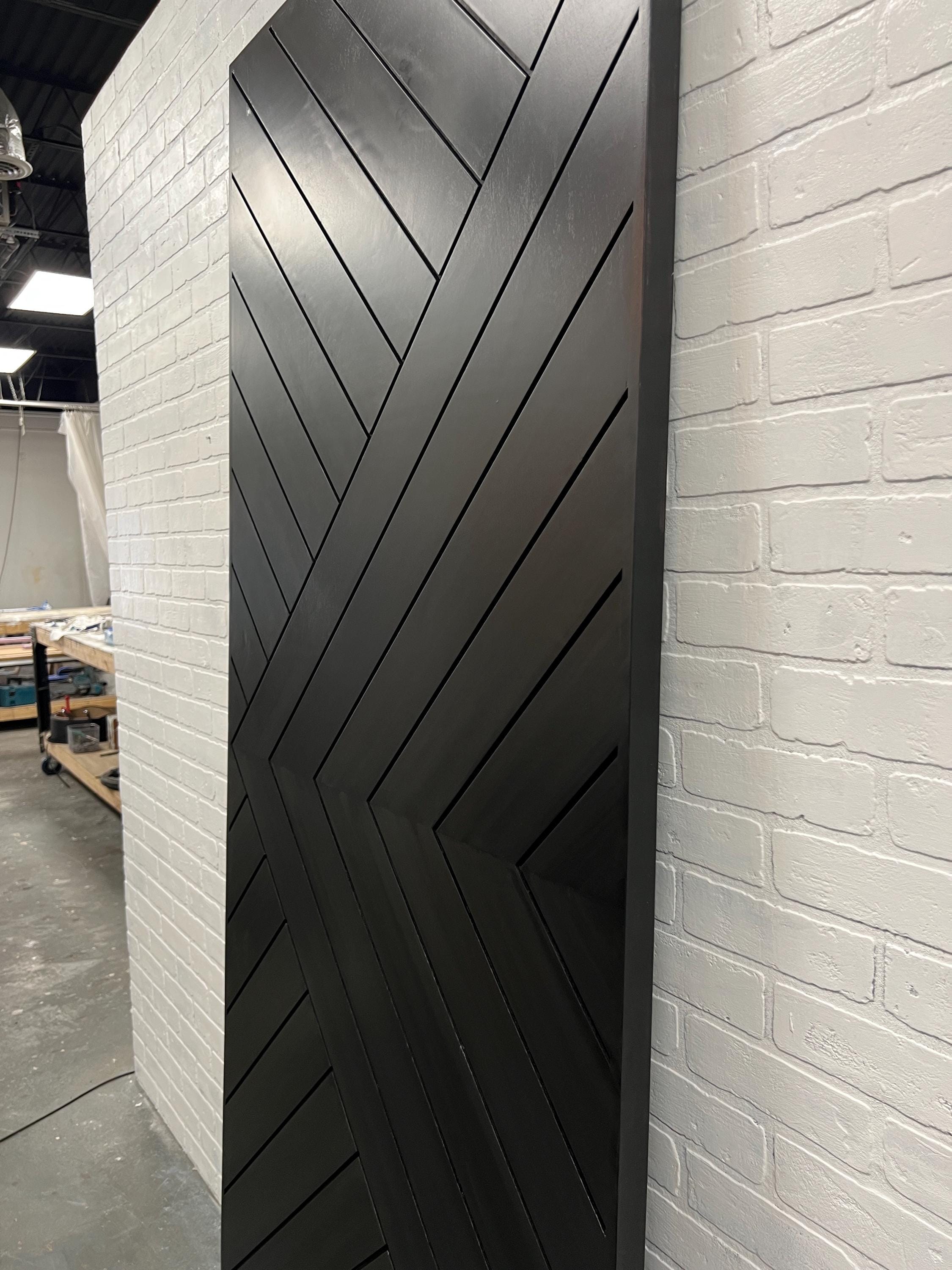 Custom Painted Chevron Barn Door, Aztec Design