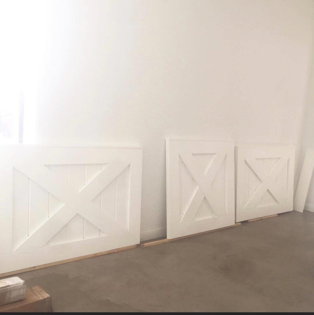 Custom Barn Door Baby Gate, White Painted Pet Gate