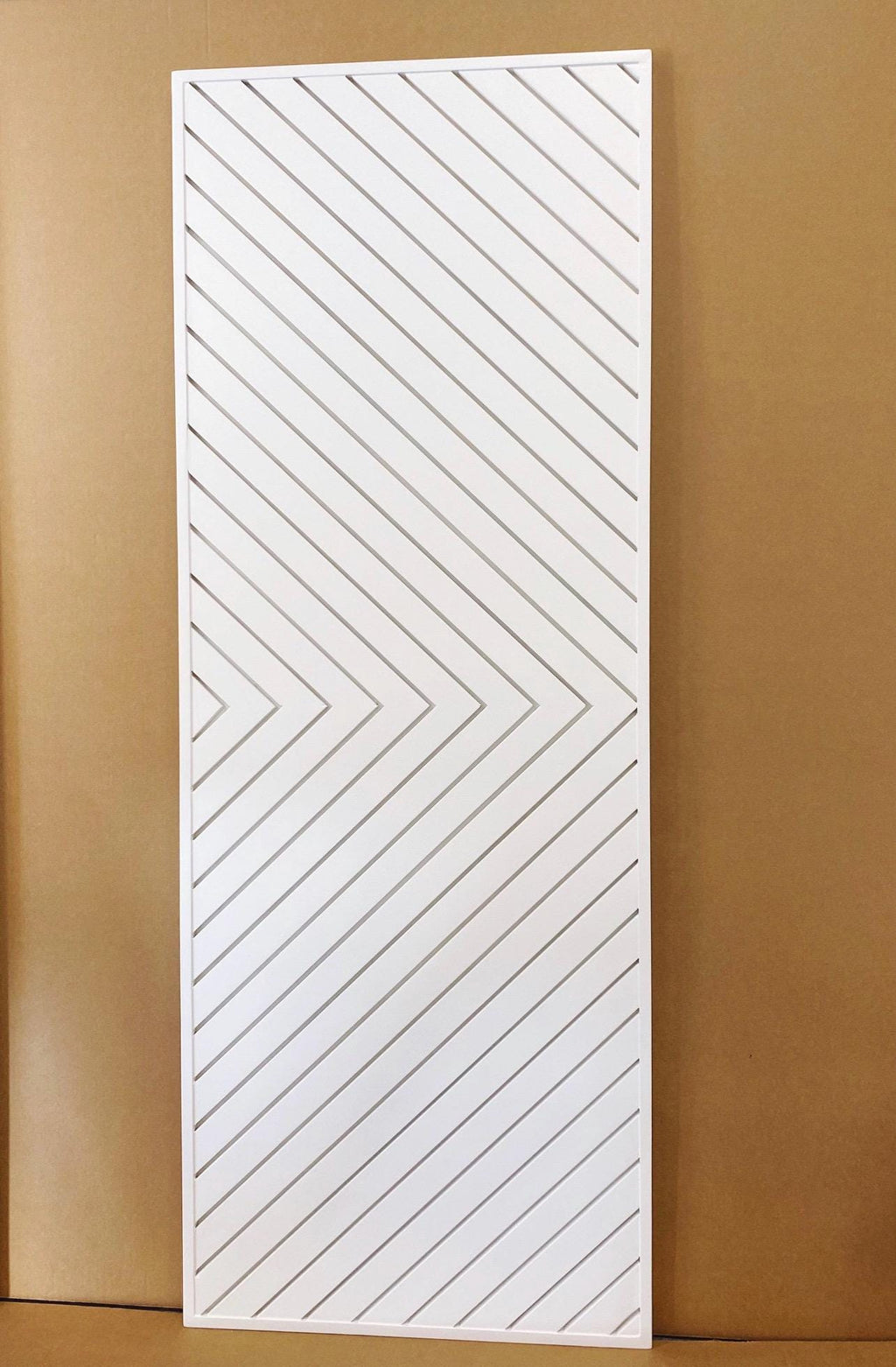 Custom Chevron Arrow Barn Door, Natural Wood