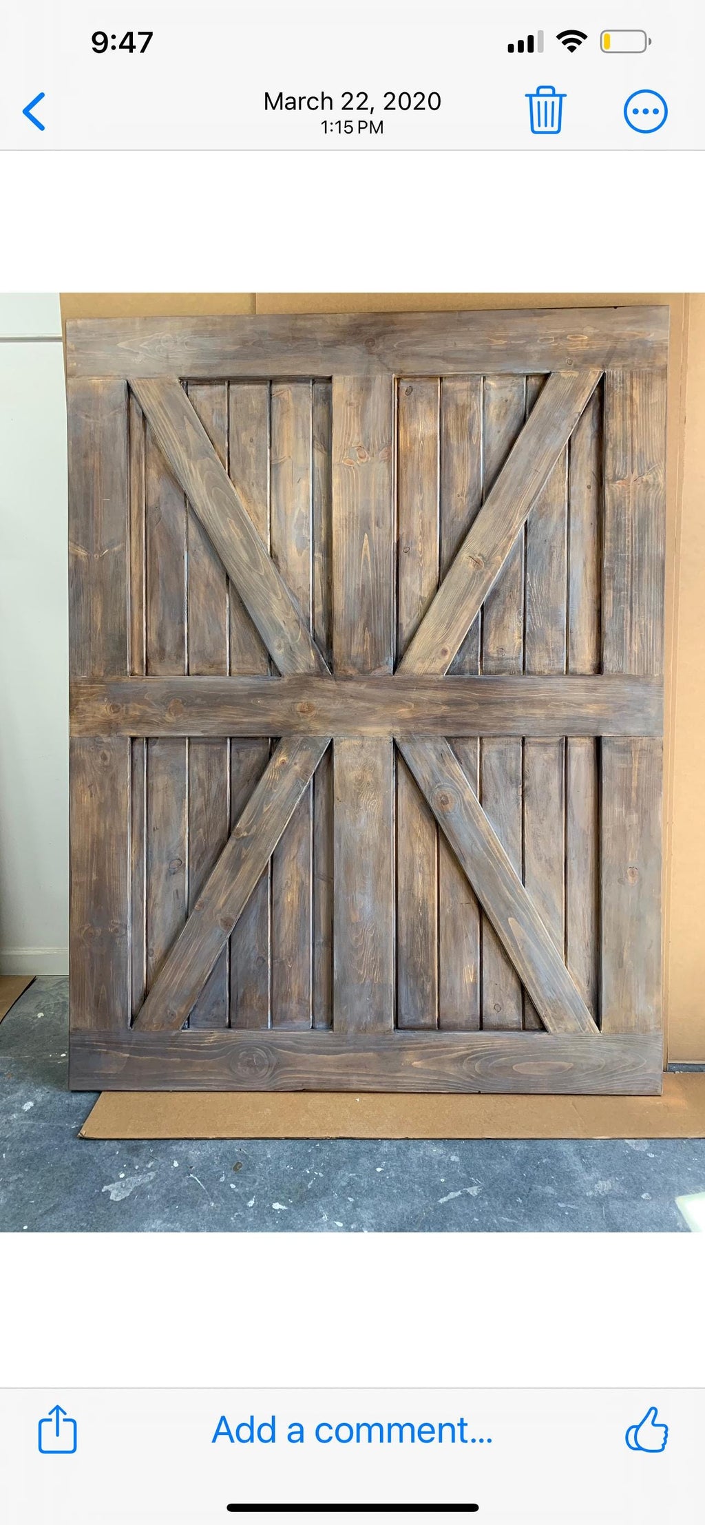 Custom Double British Brace Sliding Barn Door