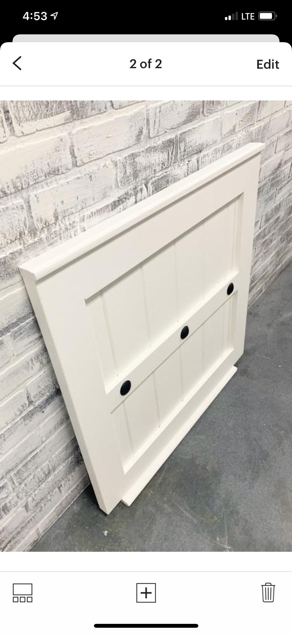 White Barn Door Baby Gate, Industrial Steel Hardware, Custom Sized