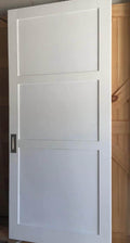 White Three Panel Sliding Barn Door
