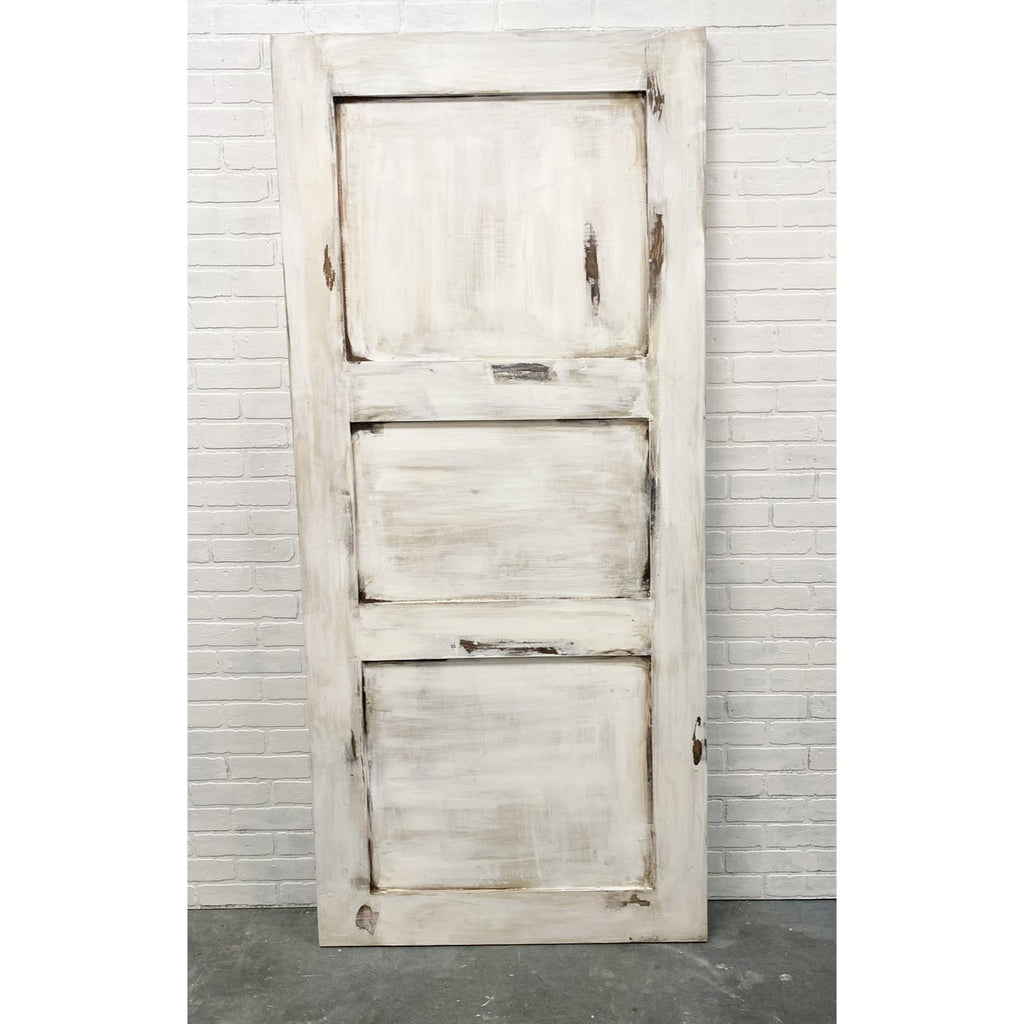 Custom Three Panel Farmhouse Barn Door, Stenciled Design