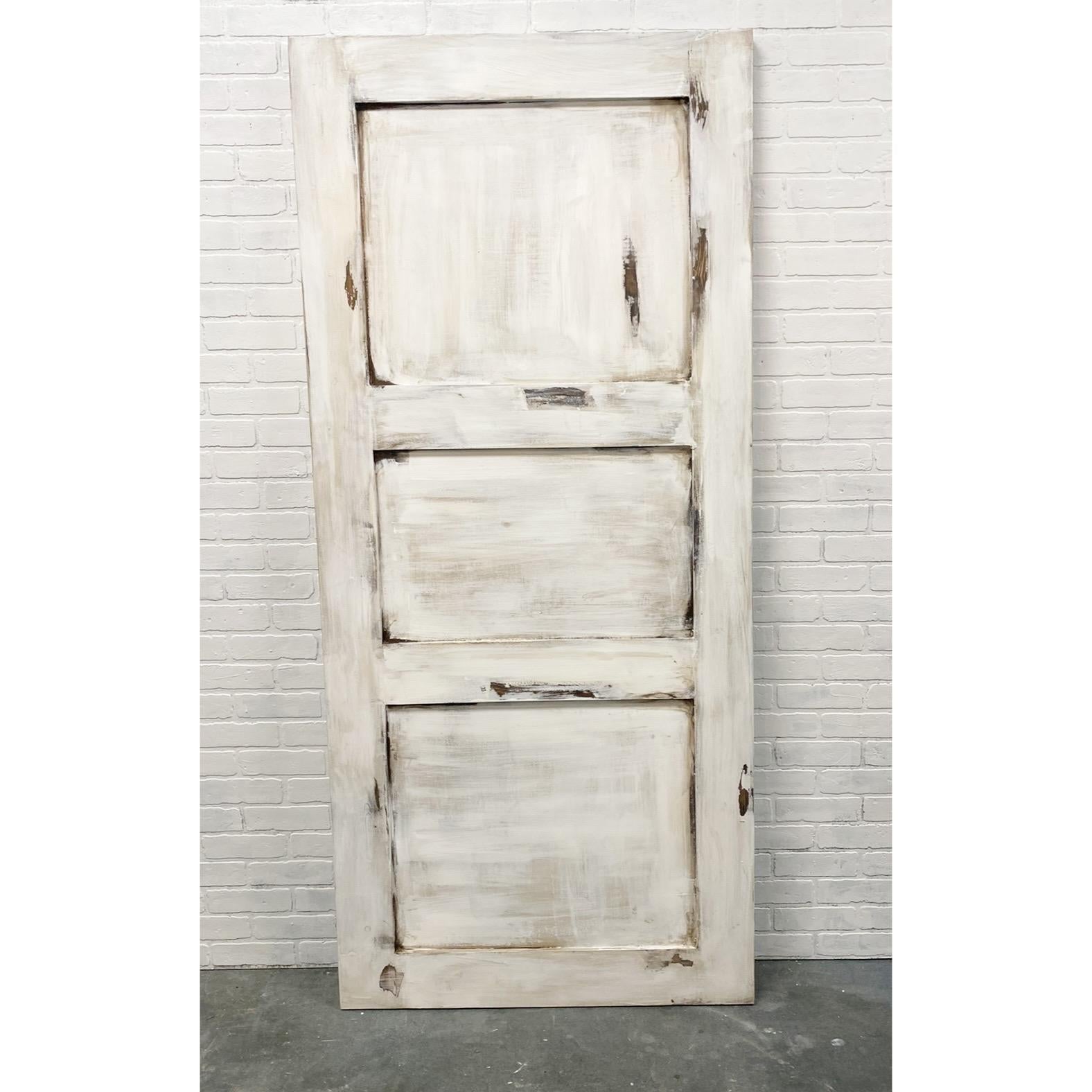 Custom Three Panel Farmhouse Barn Door, Stenciled Design