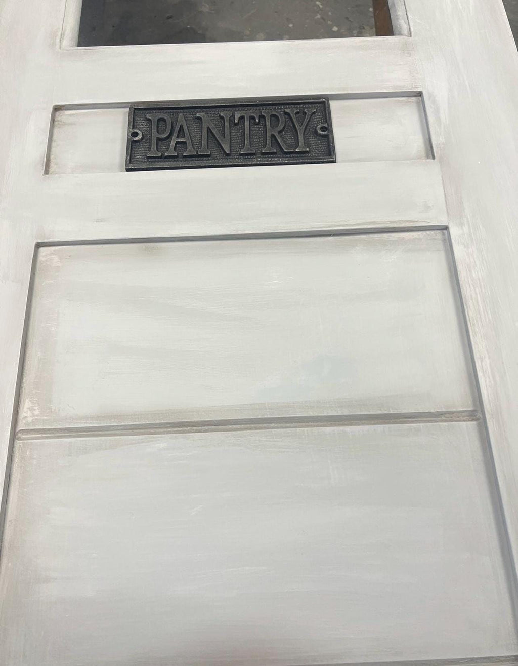 Custom Solid Wood Glass Pantry Door, Antique Design