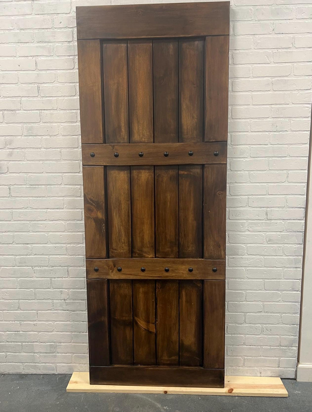 Custom Three Panel Clavo Barn Door